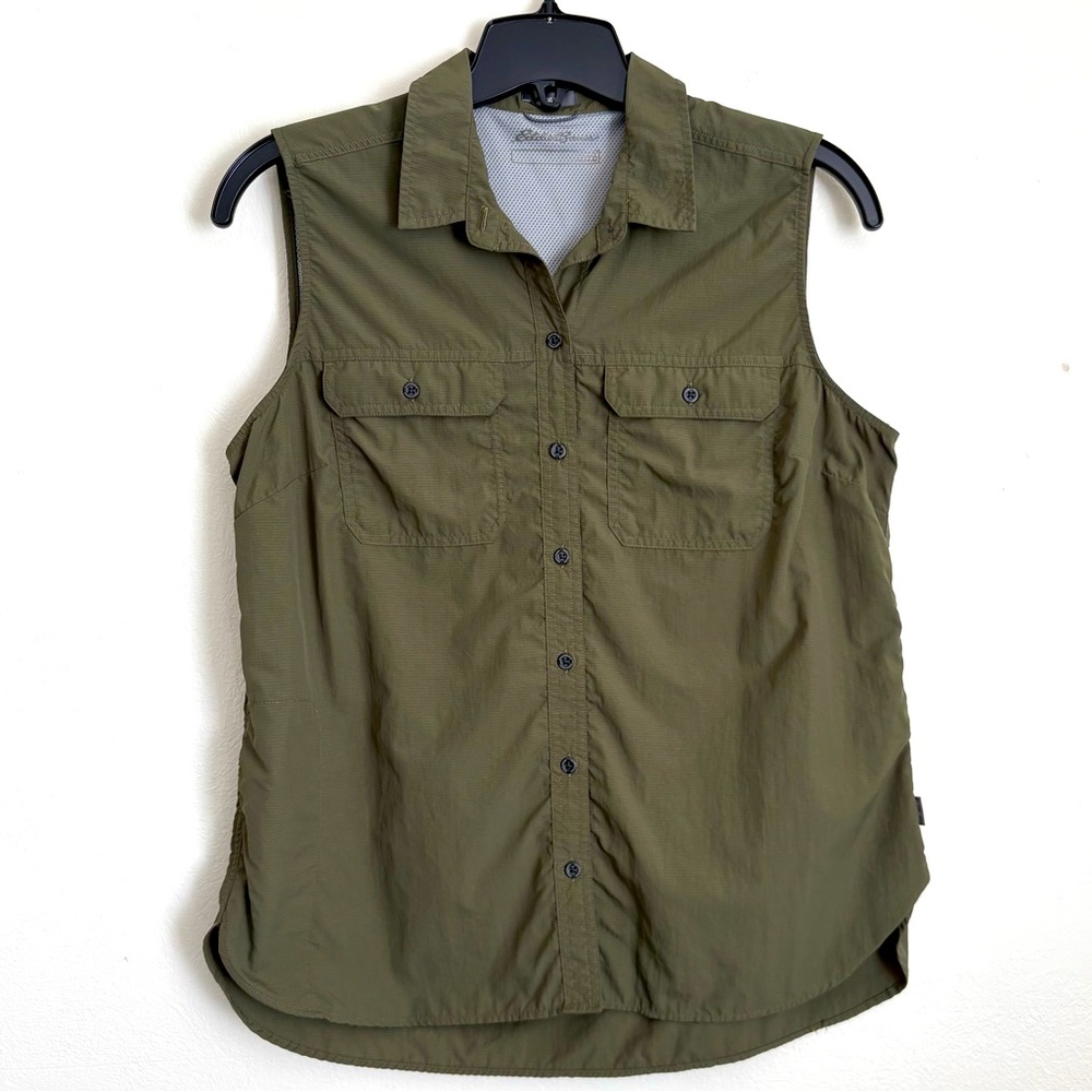 Eddie Bauer Mountain Ripstop Nylon Classic Fit Travel Shirt Sz L